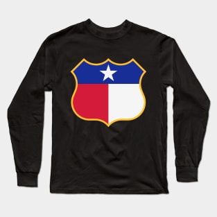 Texas Sign Shield (Framed) / Tejas Signo Escudo (Rebordear) Long Sleeve T-Shirt